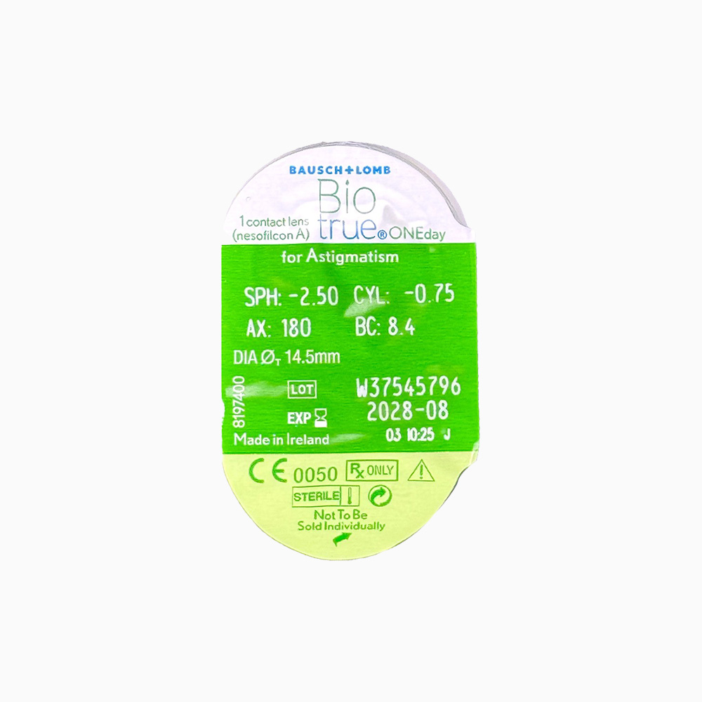 Контактні лінзи Biotrue ONEday for astigmatism 30 шт