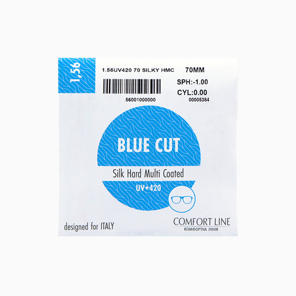 Комп'ютерна оптична лінза Comfort Line Blue Cut 1,56