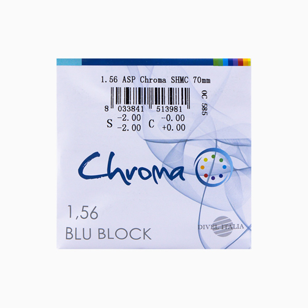 Оптична лінза Divel 1.56 AS Chroma Blue Blocker Silken