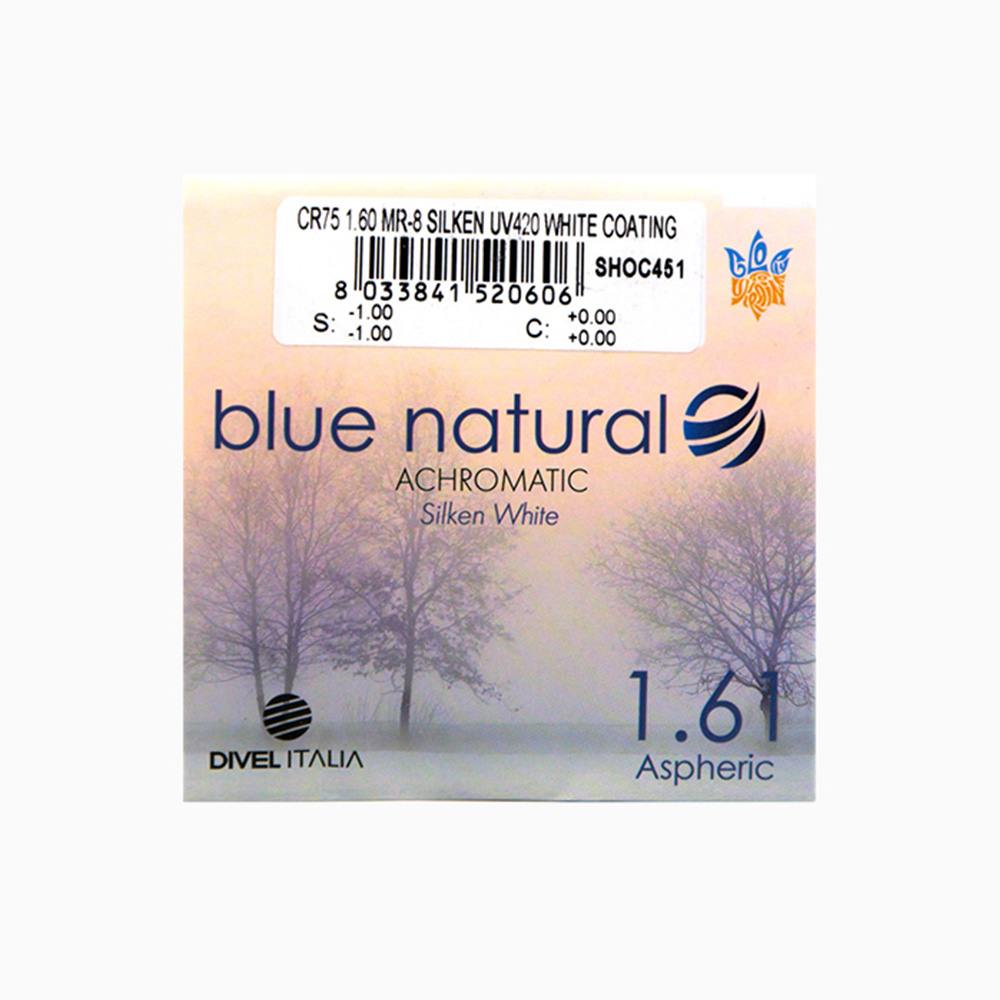 Комп'ютерна оптична лінза Divel Italia 1.61 Silken White Blue Natural
