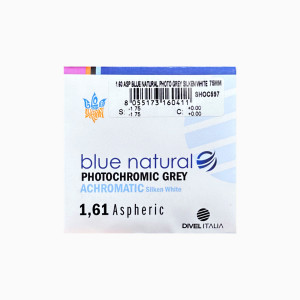 Фотохромна комп'ютерна оптична лінза Divel Italia 1.61 Silken White Blue Natural Grey